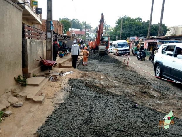 Travaux du PIAA2 à Mahamasina, Antananarivo